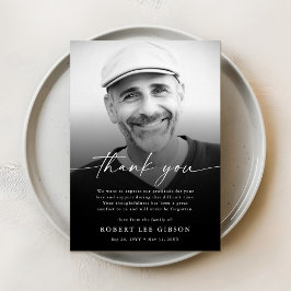 Modern Simple Bereavement Sympathie Funeral Foto Bedankkaart