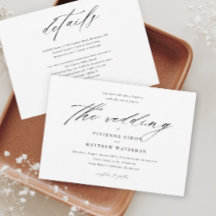 Modern Simple Black and White Wedding