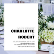 Modern Simple Black and White Wedding