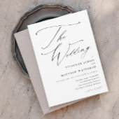 Modern Simple Black and White Wedding Kaart