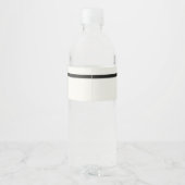 Modern Simple Black Bow Personalized water bottle  Waterfles Etiket (Achterkant)