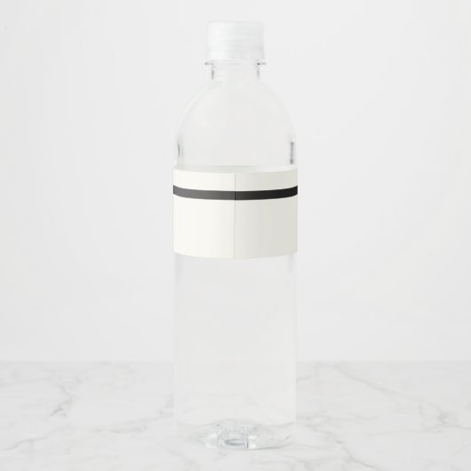 Modern Simple Black Bow Personalized water bottle  Waterfles Etiket (Achterkant)