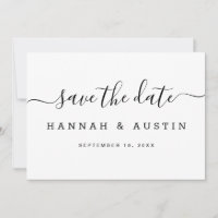 Modern Simple Black en White Elegant Wedding