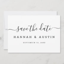 Modern Simple Black en White Elegant Wedding