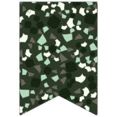 Modern Simple Black Green Terrazzo die ronddraait Vlaggetjes (Eerste vlag)
