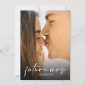 Modern Simple Black met foto-Vrijgezellenfeest Kaart (Achterkant)