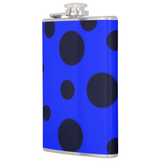 Modern Simple Black polka dot on Blue pattern Heupfles (Links)