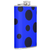 Modern Simple Black polka dot on Blue pattern Heupfles (Rechts)