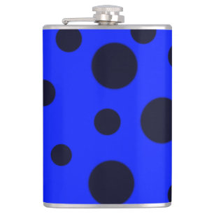 Modern Simple Black polka dot on Blue pattern Heupfles