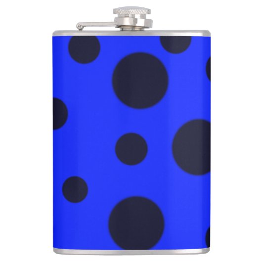 Modern Simple Black polka dot on Blue pattern Heupfles (Voorkant)