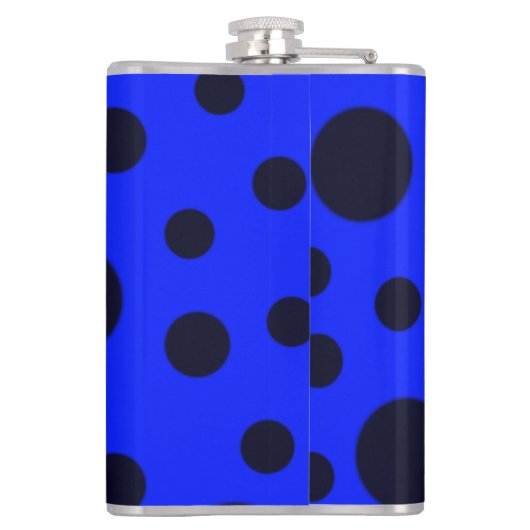Modern Simple Black polka dot on Blue pattern Heupfles (Achterkant)