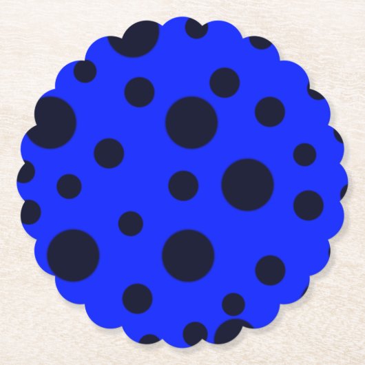 Modern Simple Black polka dot yellow pattern Kartonnen Onderzetters (Voorkant)