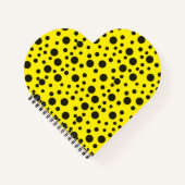 Modern Simple Black polka dot yellow pattern Notitieboek (Voorkant)