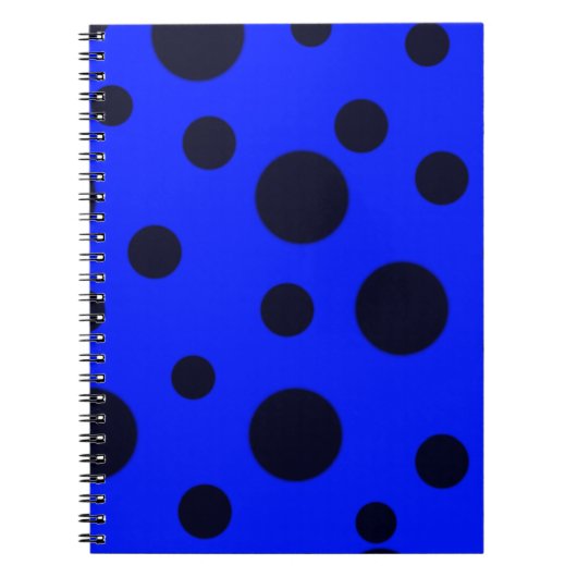Modern Simple Black polka dot yellow pattern Notitieboek (Voorkant)