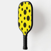 Modern Simple Black polka dot yellow pattern Pickleball Paddle (Links)