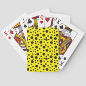 Modern Simple Black polka dot yellow pattern Pokerkaarten (Achterkant)
