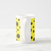 Modern Simple Black polka dot yellow pattern Porselein Kop (Achterkant)