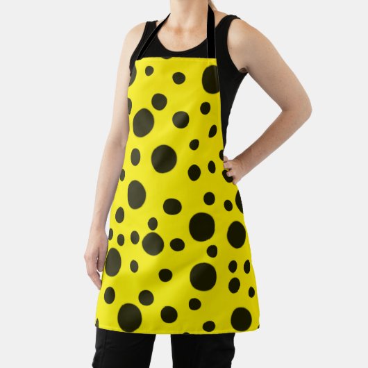 Modern Simple Black polka dot yellow pattern Schort (Insitu)