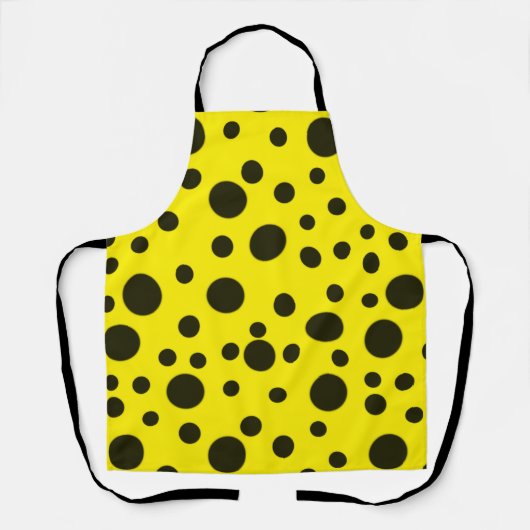 Modern Simple Black polka dot yellow pattern Schort (Voorkant)