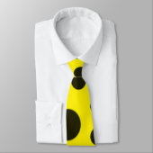 Modern Simple Black polka dot yellow pattern Stropdas (Gebonden)