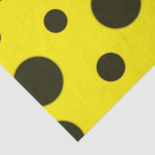 Modern Simple Black polka dot yellow pattern Tissuepapier (Detail)
