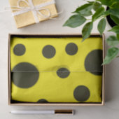 Modern Simple Black polka dot yellow pattern Tissuepapier (Geschenk)
