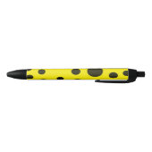 Modern Simple Black polka dot yellow pattern Zwarte Inkt Pen (Bodem)