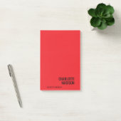 Modern Simple Black Red Minimalist Bold Text Name Post-it® Notes (Kantoor)