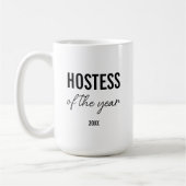 Modern Simple Black Script Personalized Hostess Koffiemok (Links)