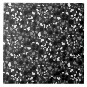 Modern Simple Black Terrazzo White Tegel Tegeltje