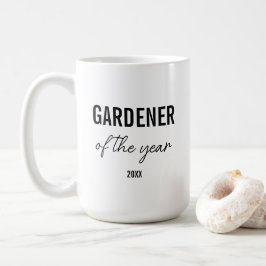 Modern Simple Black Typography Custom Gardener Koffiemok