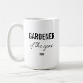 Modern Simple Black Typography Custom Gardener Koffiemok (Links)