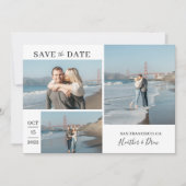 Modern Simple Black Wedding Elegant Save The Date (Voorkant)