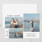 Modern Simple Black Wedding Elegant Save The Date (Voorkant / Achterkant)