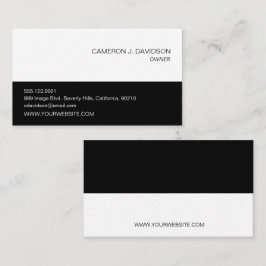 Modern Simple Black White-chic Company Visitekaartje