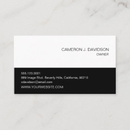 Modern Simple Black White-chic Company Visitekaartje