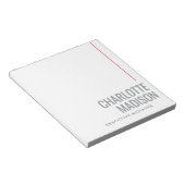 Modern Simple Black White Trendy Minimalist Plain  Notitieblok (Schuin)