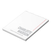 Modern Simple Black White Trendy Minimalist Plain  Notitieblok (Linkerzijde)