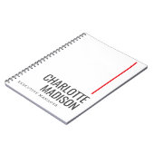 Modern Simple Black White Trendy Minimalist Plain  Notitieboek (Linkerzijde)