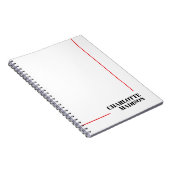Modern Simple Black White Trendy Minimalist Plain  Notitieboek (Rechterzijde)