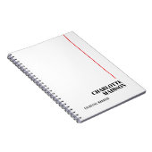 Modern Simple Black White Trendy Minimalist Plain  Notitieboek (Rechterzijde)