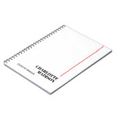 Modern Simple Black White Trendy Minimalist Plain  Notitieboek (Linkerzijde)