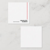 Modern Simple Black White Trendy Minimalist Plain  Notitiekaartje (Voorkant / Achterkant)