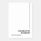 Modern Simple Black White Trendy Minimalist Plain  Post-it® Notes (Voorkant)