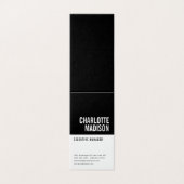 Modern Simple Black White Trendy Minimalist Plain  Visitekaartje (Buitenkant ongevouwen)
