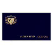 Modern Simple blue navy Minimalist Professional  Magnetisch Visitekaartje (Voorkant)