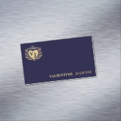 Modern Simple blue navy Minimalist Professional  Magnetisch Visitekaartje (Voorbeeld)