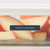 Modern Simple Blue Neutral Waterproof Name Labs Labels (Aangebracht)