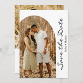 Modern Simple Boho slaat de datumkaart op Kaart (Voorkant / Achterkant)