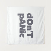 Modern, simple, bold cool graphic of Don't Panic Wandkleed (Voorkant (horizontaal))